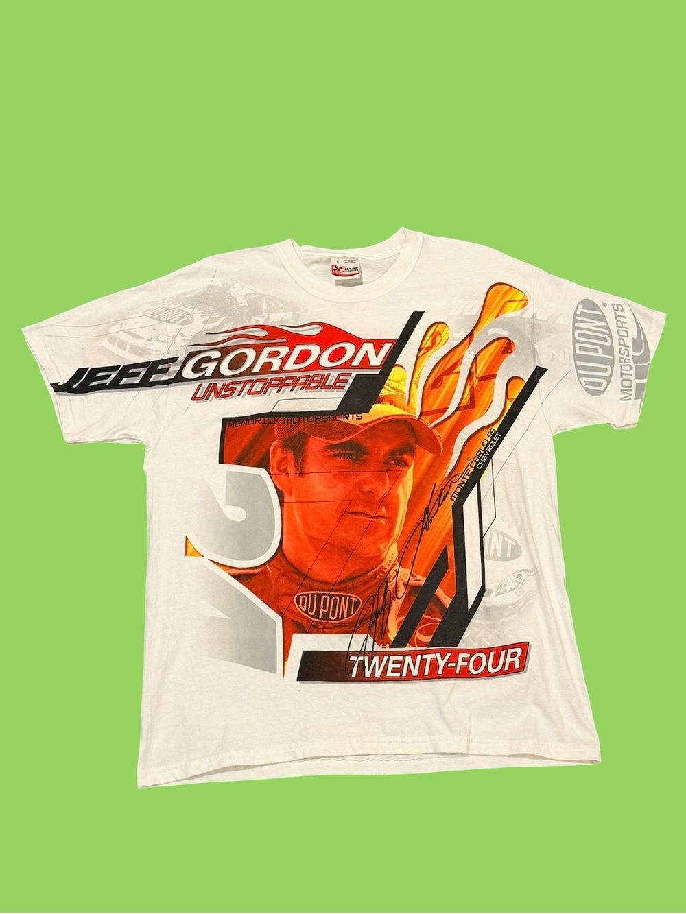 Vintage Jeff Gordon DuPont AOP Chase Authentics Shirt Large NASCAR 2007